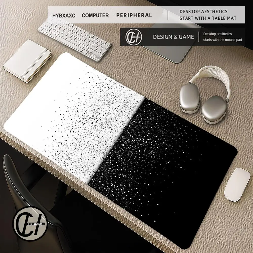 HD Classic black and white Mouse Pad Cute HD Desk Pad Extended Gaming Keyboard Mats Large 90x40cm XXL Gamer Mousepad HYBXAXC