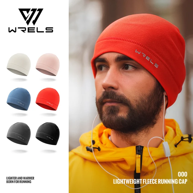 WRELS Zimowe termiczne czapki sportowe do biegania dla mężczyzn Miękka wiatroodporna czapka turystyczna Kolarstwo Snowboard Narciarstwo Ciepła czapka sportowa na zewnątrz