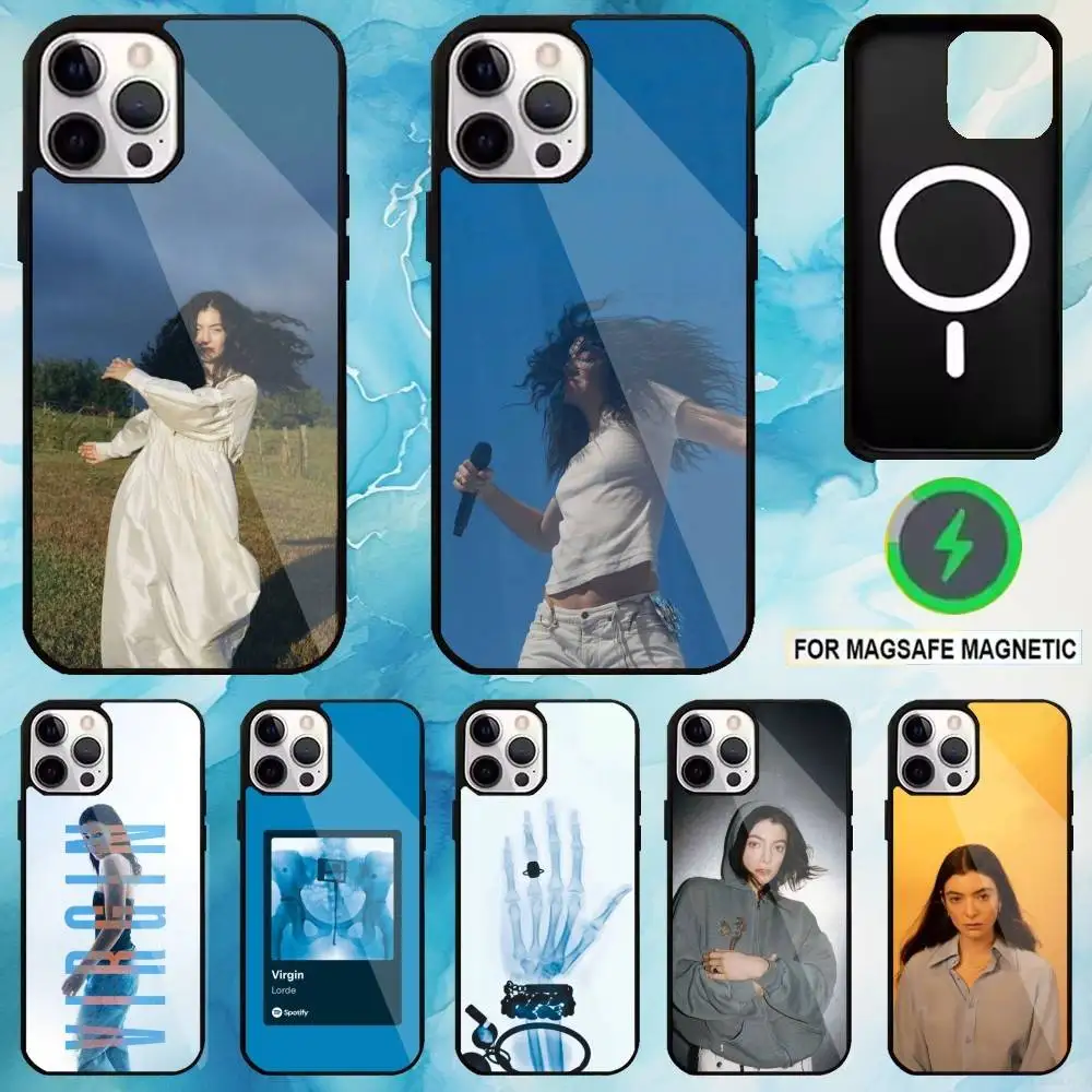 

Singer L-Lorde Virgin Phone Case For iPhone17,16,15,14,13,12,11 Plus,Pro Max Magnetic For Magsafe Wireless Charging