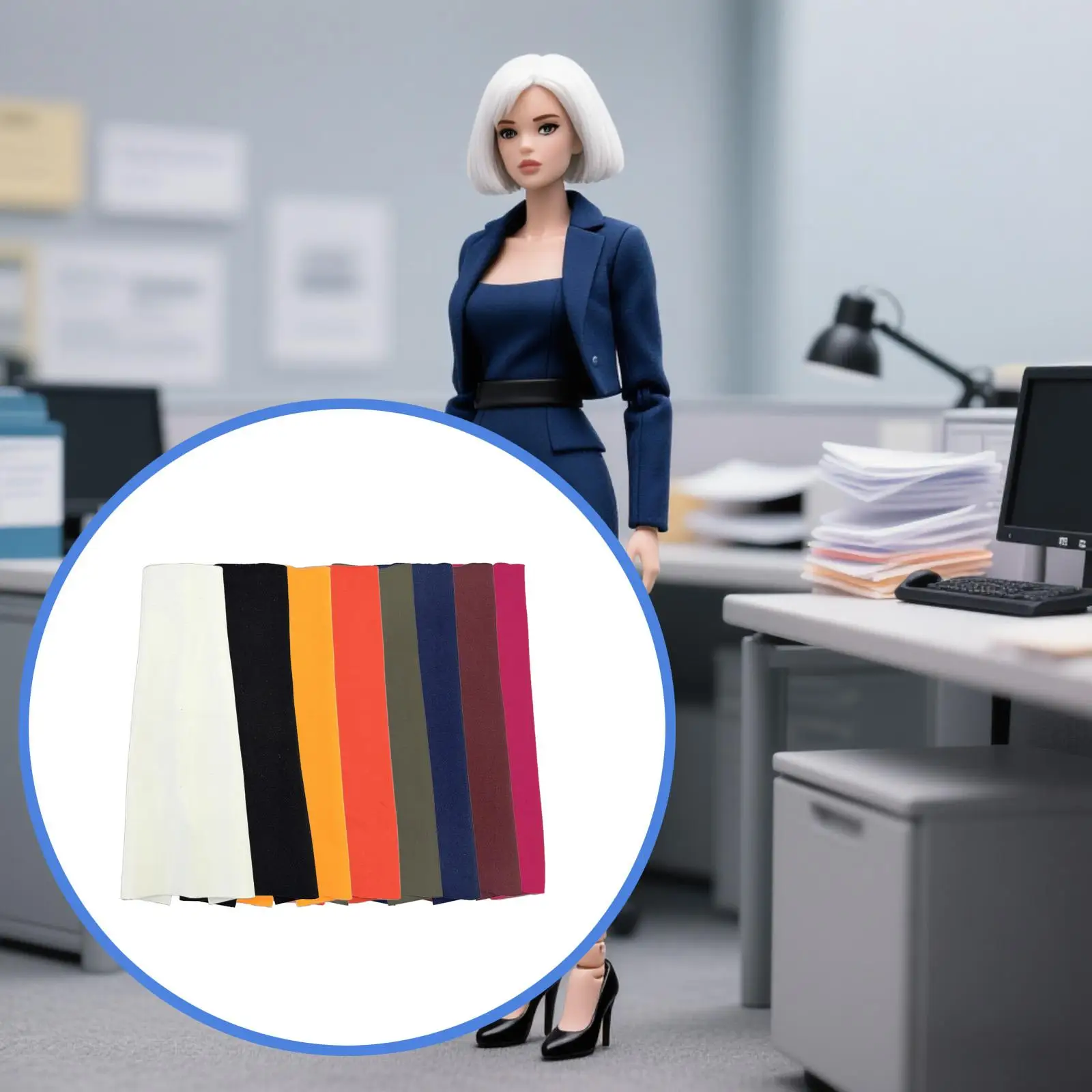 1:6 Scale Action Figure Clothes Tube Dress Miniature Clothing for 12" Female