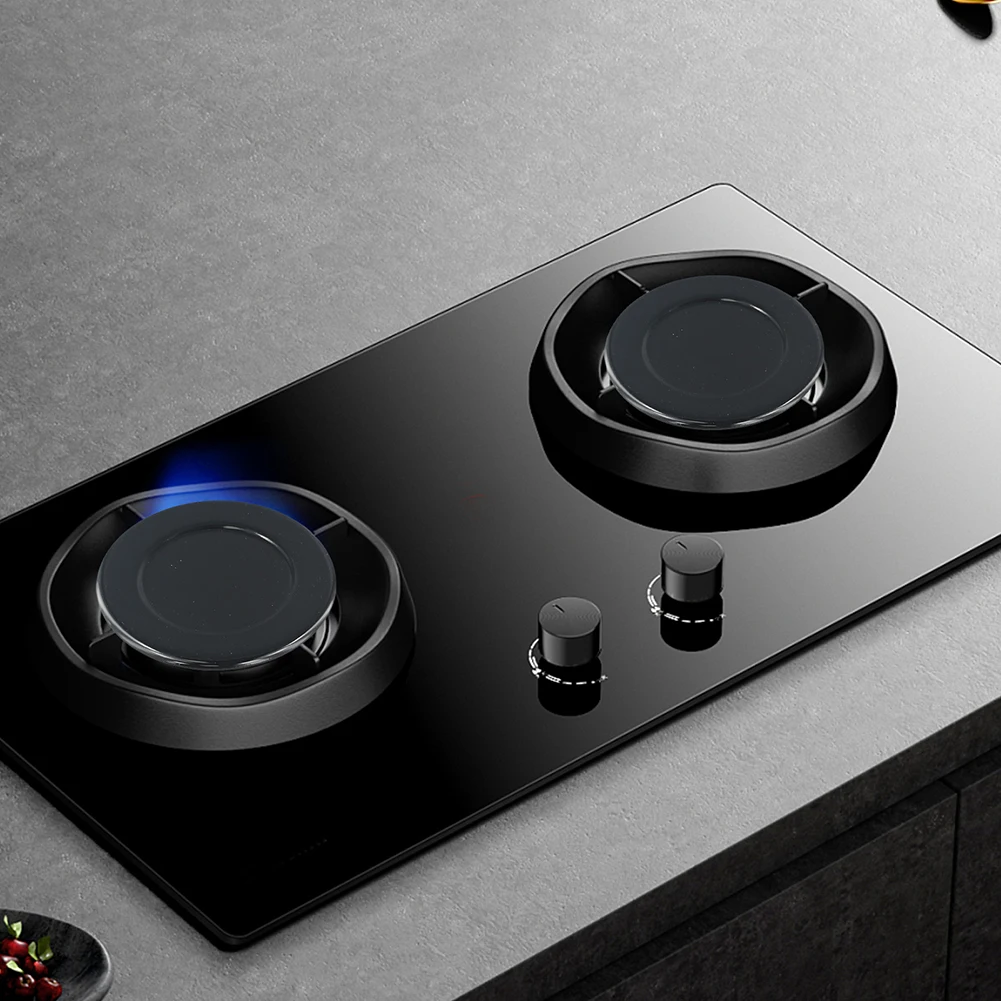 4Pcs Black Cooker Hob Gas Burner Cap Set 55mm 75mm 100mm For SABAF Gas Stove Top Fire Cover Kitchen Accessories
