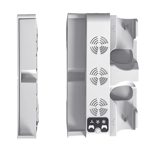 Imagen 2 del producto Cargador para 2 Controles con Base de Ventilador de 3 Niveles de Refrigeración con Carga para Controles con Hub USB para PS5 Slim/PS5 Pro con Disco y Digital