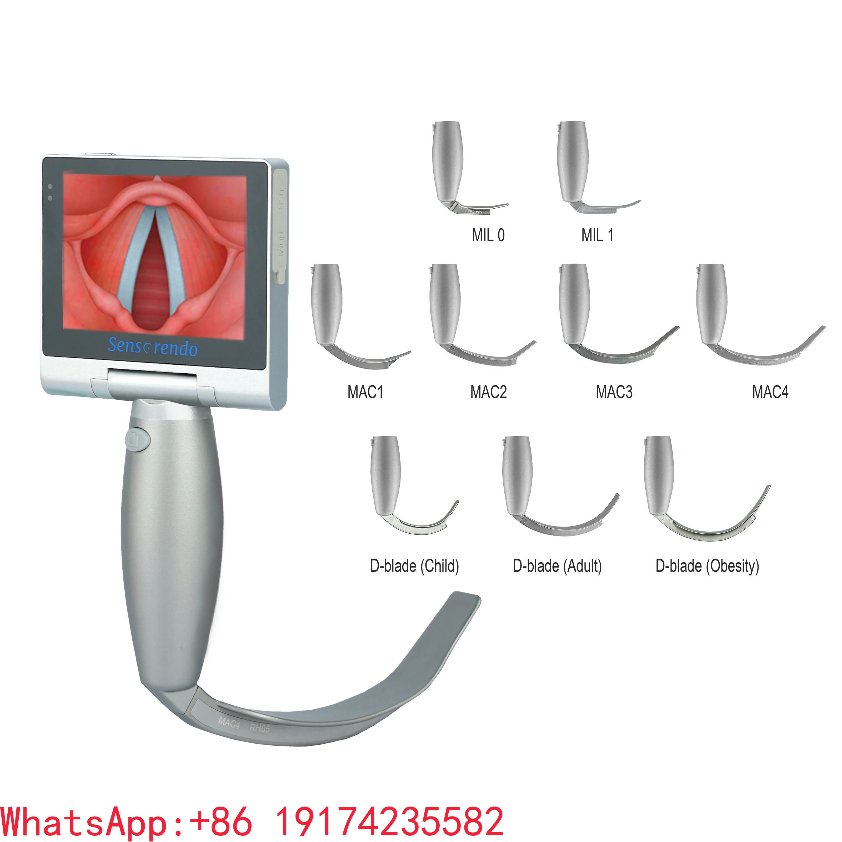 

Video Lar-yng-os-opes with 9 Re-usa-ble Bla-des Po-rta-ble Di-gi-tal Int-ub-a-ion Video Lar-yng-os-opes