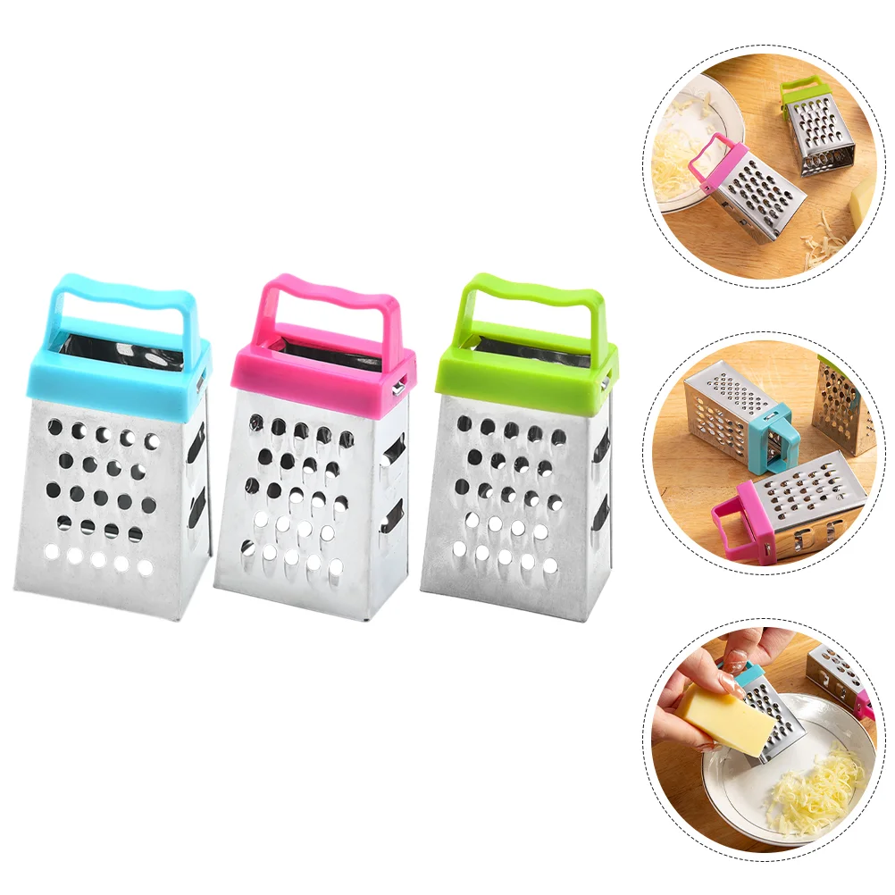 3 Pcs Electric Cheese Grater Mini Graters Chopper Kitchen Hand-operated Fruit Shredders