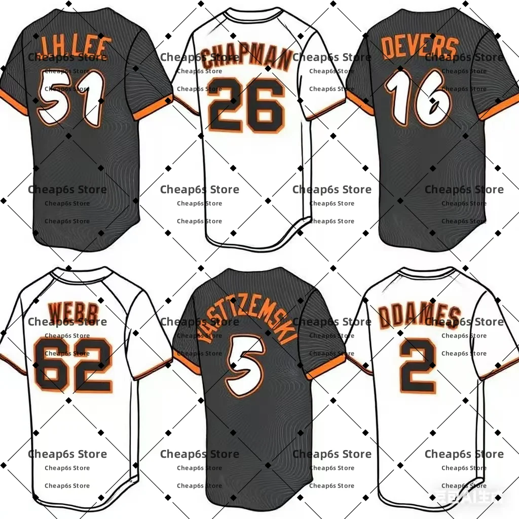 

Men's Youth Black Stitched Jung Hoo Lee Matt Chapman Yastrzemski San Francisco American Baseball Jersey