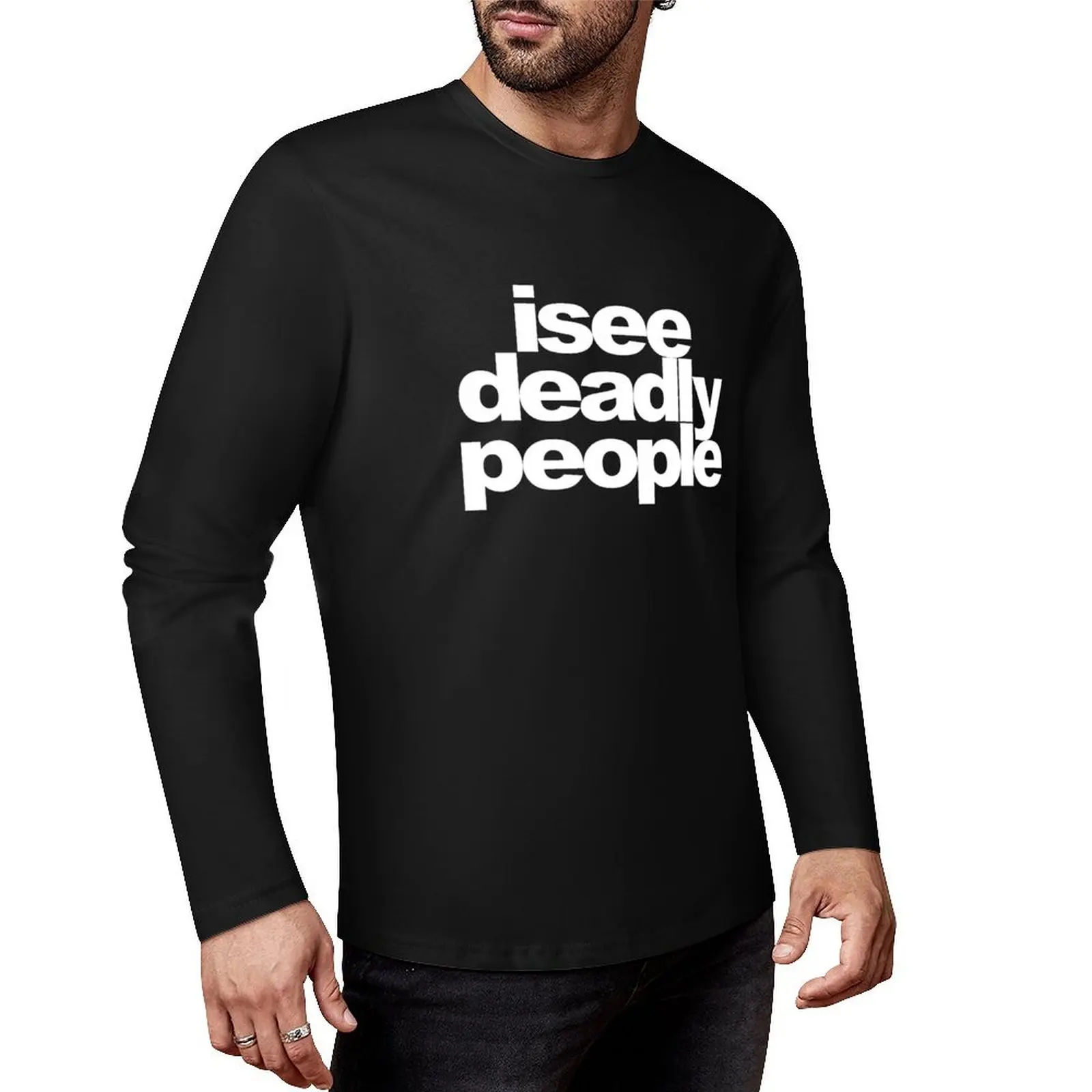 

I see deadly people Long T-Shirt Tee shirt vintage clothes korean fashion plain t-shirt mens cotton t shirts