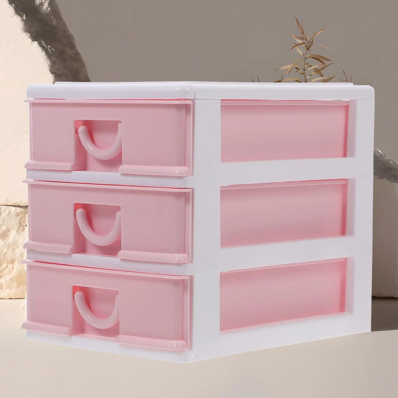 Storage Box Clear Drawer Large Capacity Desktop Organizer Stationary Kitchen Plastic Drawers Office Storage