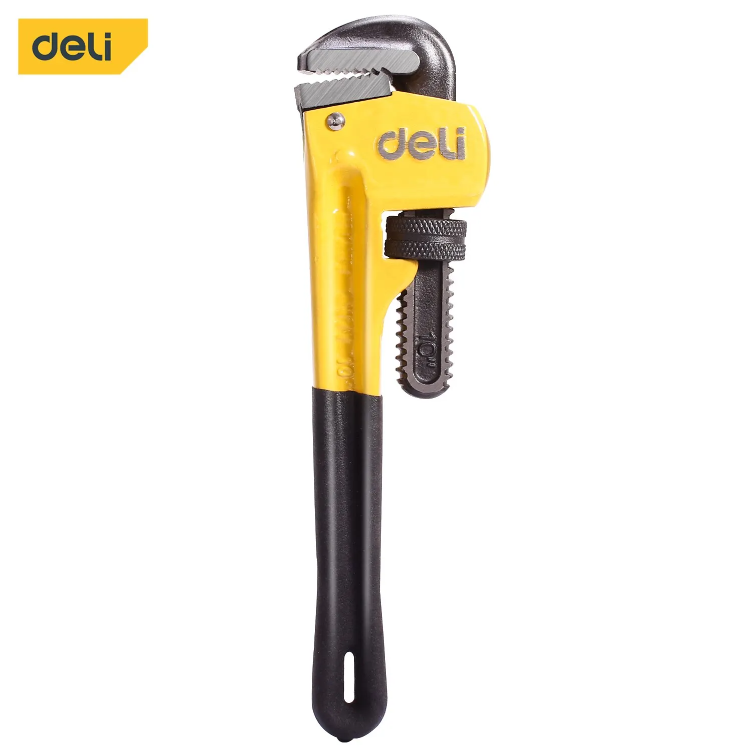 Deli Stable Clamping Pipe Wrenches Anti Slip Grip High Hardness High Torque Strong Toughness 10 Inches