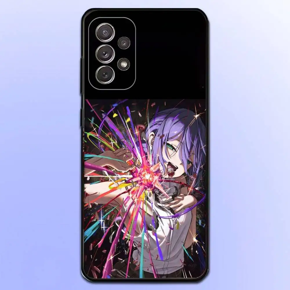 C-Chainsaw Man R-Reze 電話ケース Samsung S25、S24、S21、S22、S23、S30、Ultra、S20、Plus、Fe、Lite、Note、10、9、5G ブラックカバー用