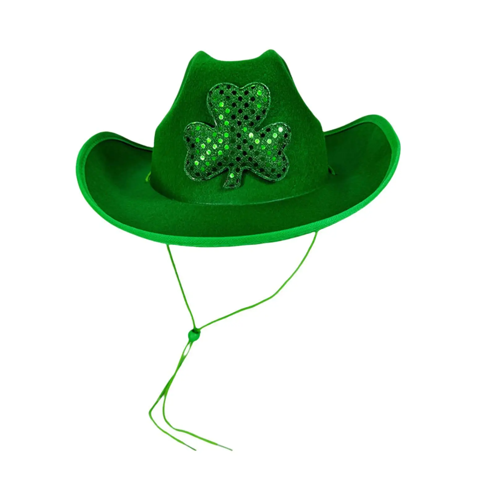 قبعة رعاة البقر الخضراء قبعة حفلات أنيقة للكرنفالات ملابس تنكرية للعطلات المسرحية