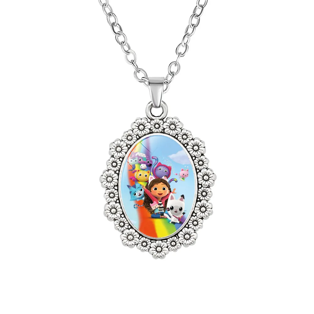 Gabby casas de muñecas collares niñas nuevas cadenas Kawaii gargantilla niños Cosplay joyería de moda niños joyería de moda regalo de cumpleaños