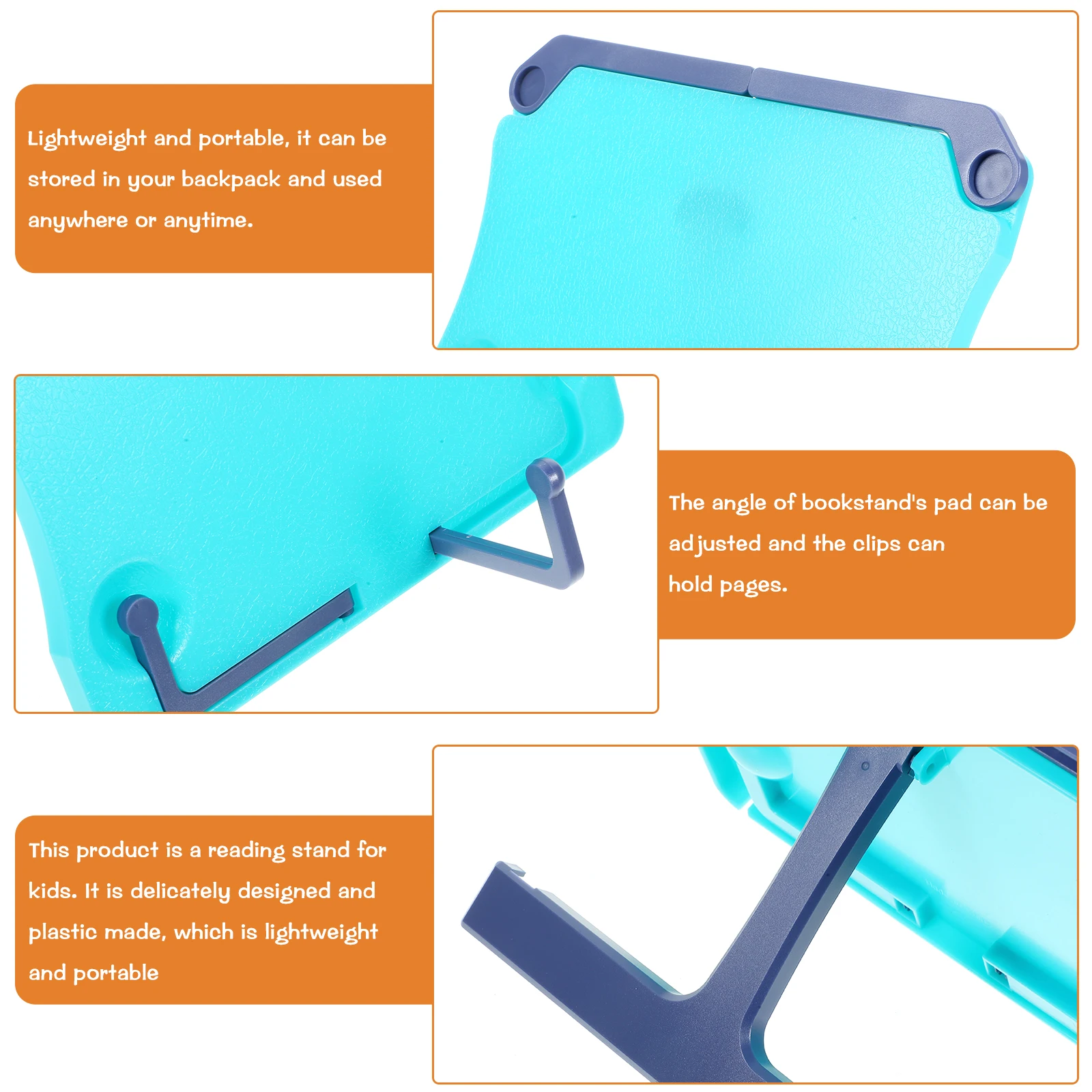 

1PC Lightweight Portable Reading Stand For Kids Adjustable Book Holder Reading Support Frame Perfect For School