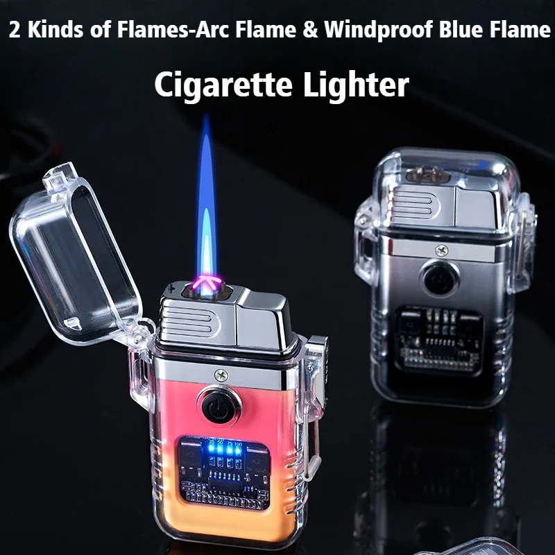 

Cigar Igniter Gas-Electricity Dual Use Lighter Dual Arc+Windproof Open Flame Inflatable Cigarette Lighters & Smoking Accessories