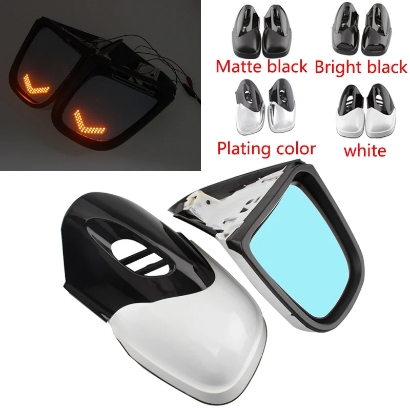 1 Pair Motorcycle Fairing Mount Rearview Mirrors LED Amber Turn Signal Light Side Mirror For BMW K1200 K1200LT K1200M 1999-2008