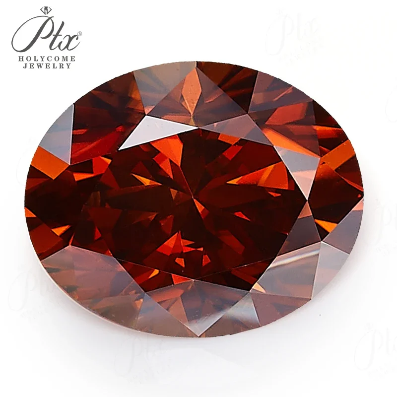 Moissanit-Diamant Asscher Oval Birnenförmiger Schliff mit GRA-Zertifikat Granatfarbe VVS1 Reinheit Perlen für Schmuckherstellung Charms – Detail 9