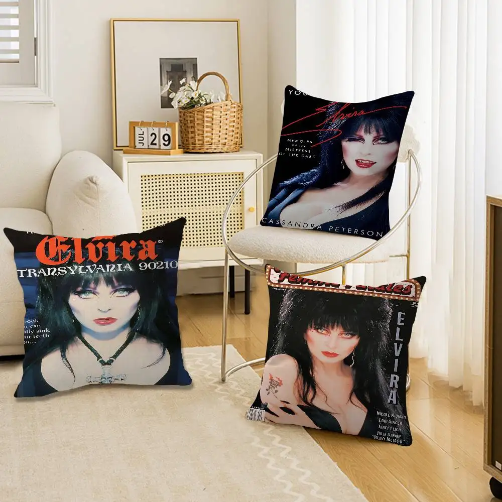 Horror Film E-Elvira M-Mistress D-Dark Personalized picture text home decorative pillows Household Gifts 45x45cm