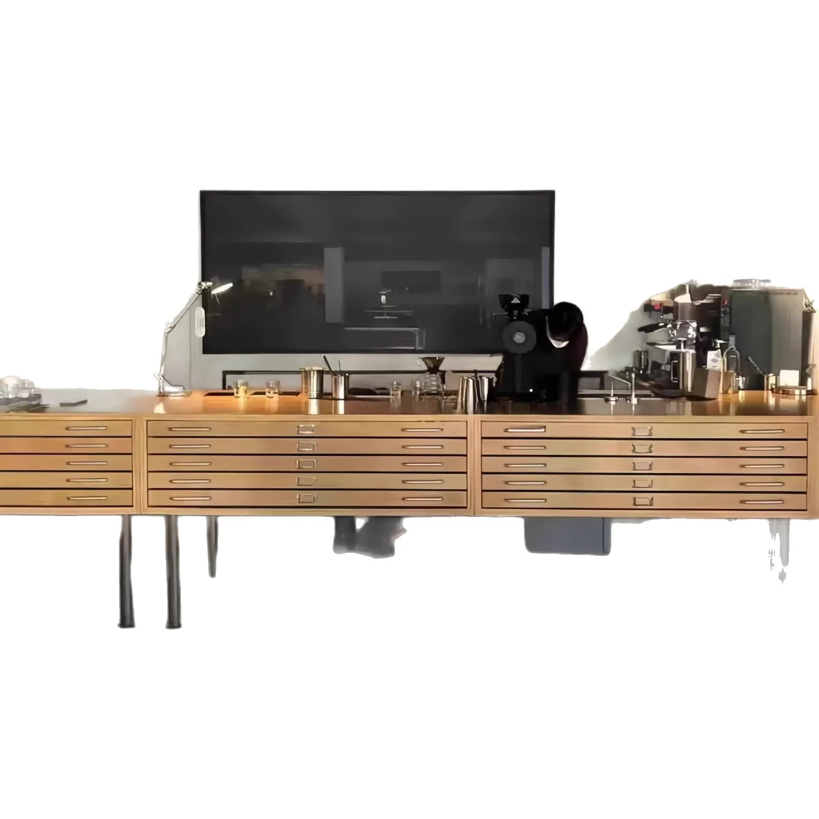 

Used aluminum profile birch island display case metal