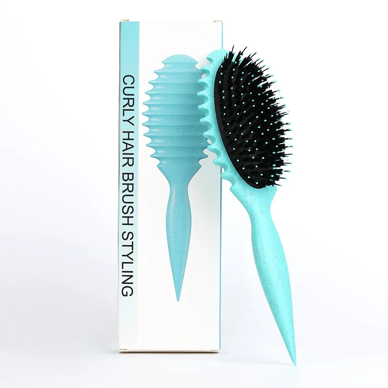 1pc Candy Comb Wet Curly Hair Brush Defining Curl Hair Brush Soft Bristles with Prongs Shaping Salon Styling Tools for Women
