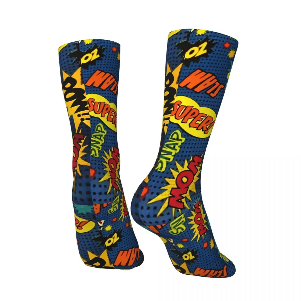 Calcetines divertidos para hombre, medias geniales, Superhéroes, Harajuku, Hip Hop, Crew Crazy, patrón impreso de regalo, novedad