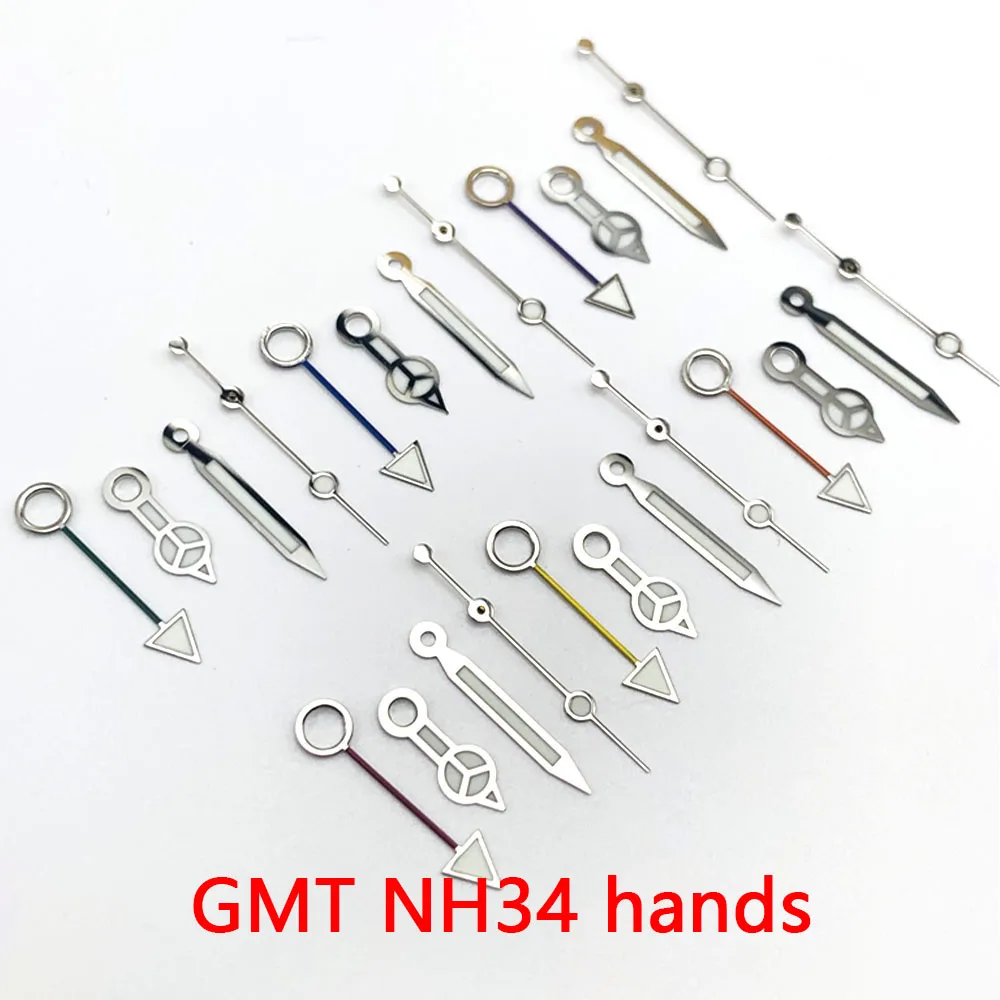 

Blue Green Luminous NH34 GMT Watch Hands for NH34 Automatic Movement watch accessories Watch Parts For Wristwatches