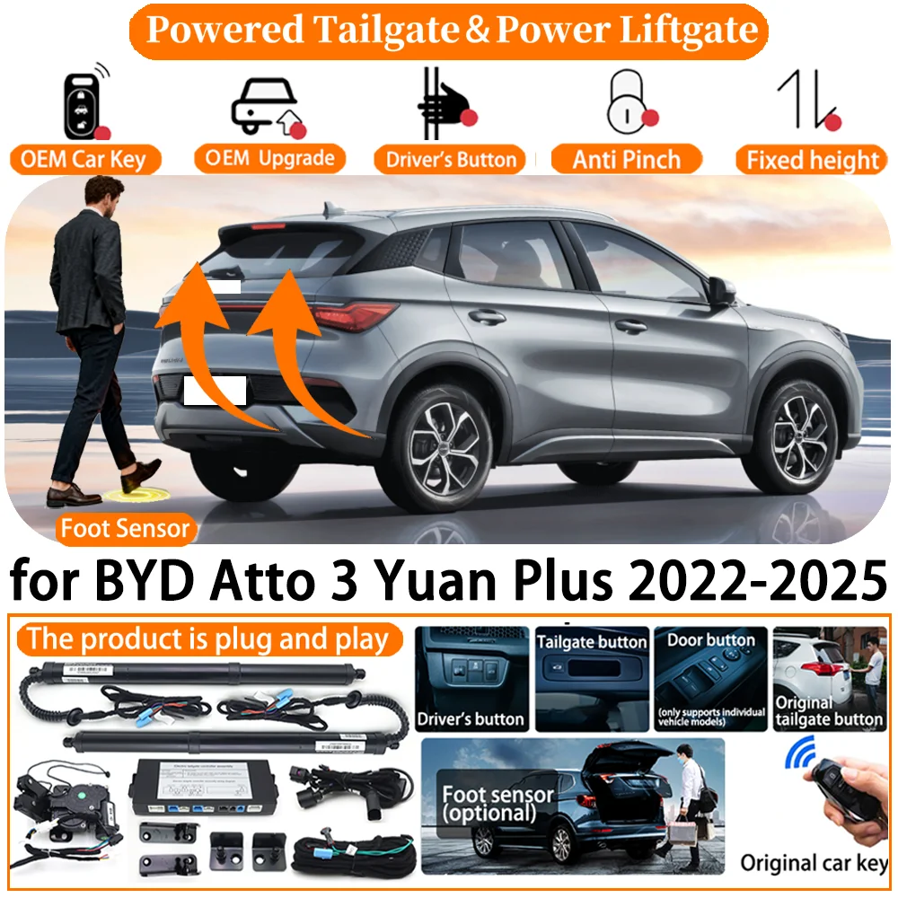 

Powered Tailgate system for BYD Atto 3 Yuan Plus 2022-2025 Automatic Electric Power Tailgate Tail Gate Lift Rear Trunk Opener