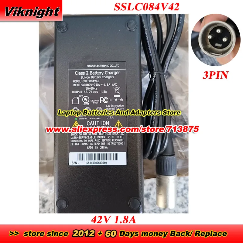 Genuine SSLC084V42 AC Adapter For SANS 42V 1.8A Power Supply with 3PIN Tip