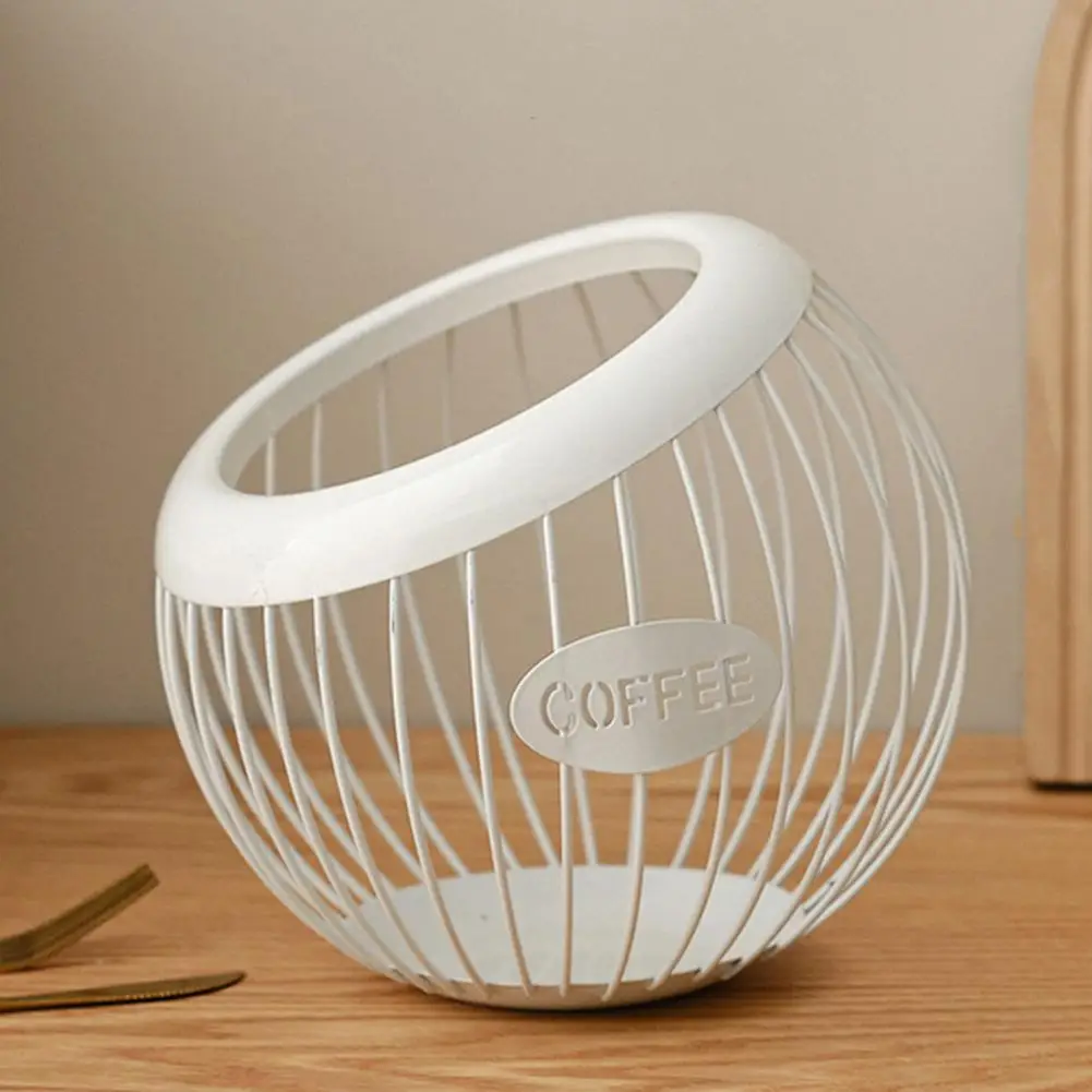 Metal Coffee Capsule Holder Metal Coffee Pods Storage Basket Capacity K Cup Holder for Counter Nespresso Vertuo Organizer Tea