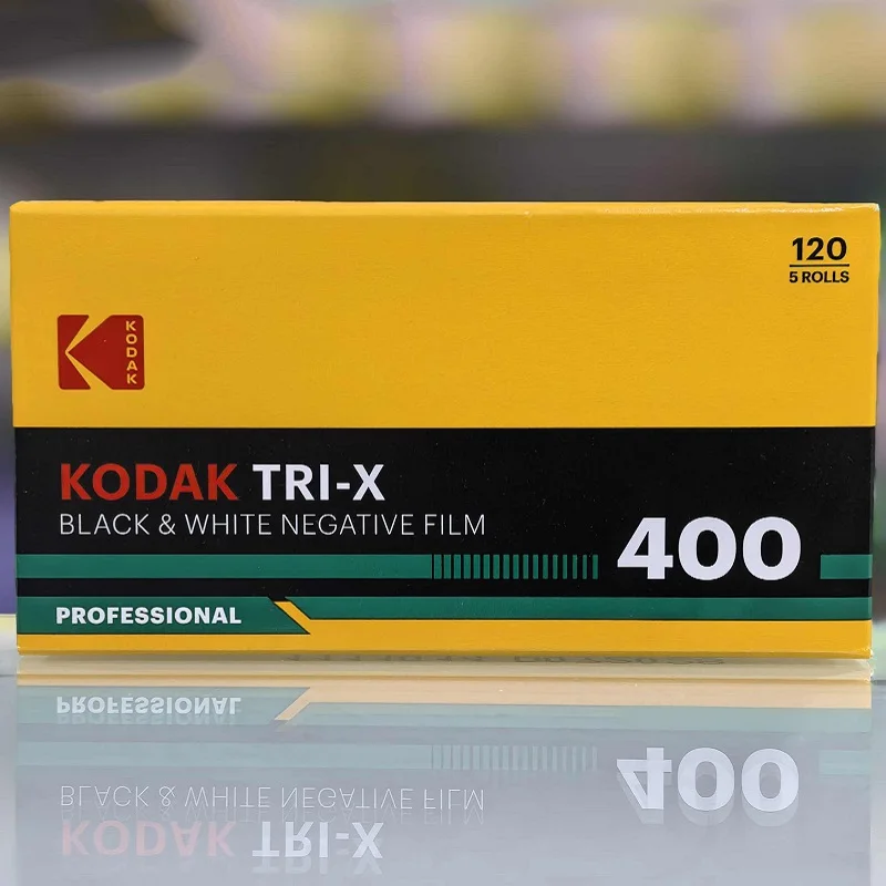 Kodak Original IOS 400 TRI-X 120 Black And White Film 400TX Professional Negative Film 1 2 5 6 Rolls (Expiration Date: 2027)