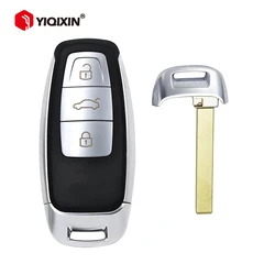 YIQIXIN 3 Buttons Car Key Shell For Audi A1 A2 A3 A4 A4L C8 A5 A6 A6L A7 A8 A8L Q8 2017 2018 2019 2020 Replacement Housing Cover