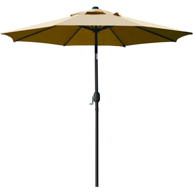 Pátio Outdoor Mesa Guarda-chuva, 8 costelas resistentes, 9"