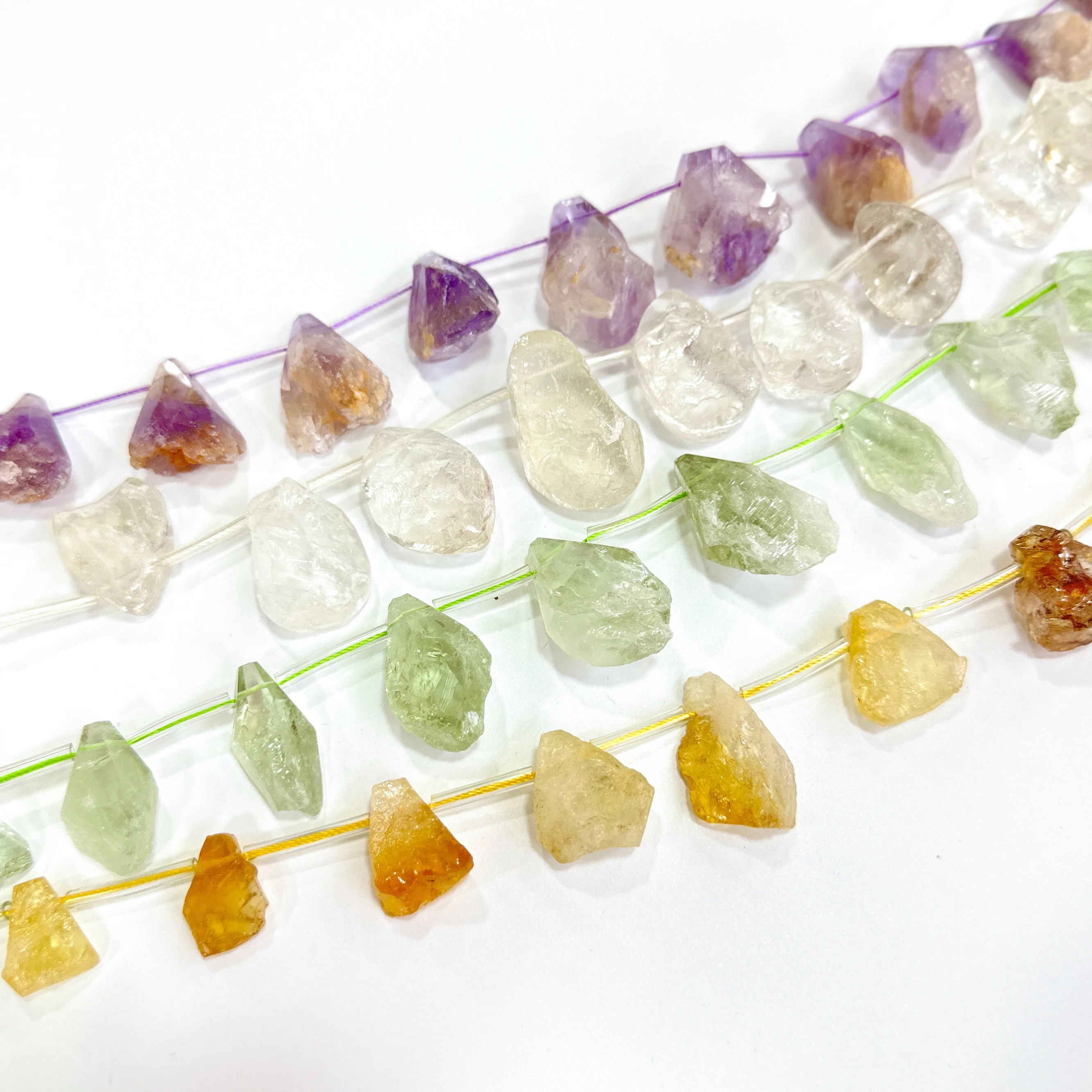 

Irregular High-Quality Amethyst, Rock Crystal, Citrine, Green Quartz, Handmade DIY, Jewelry Accessories