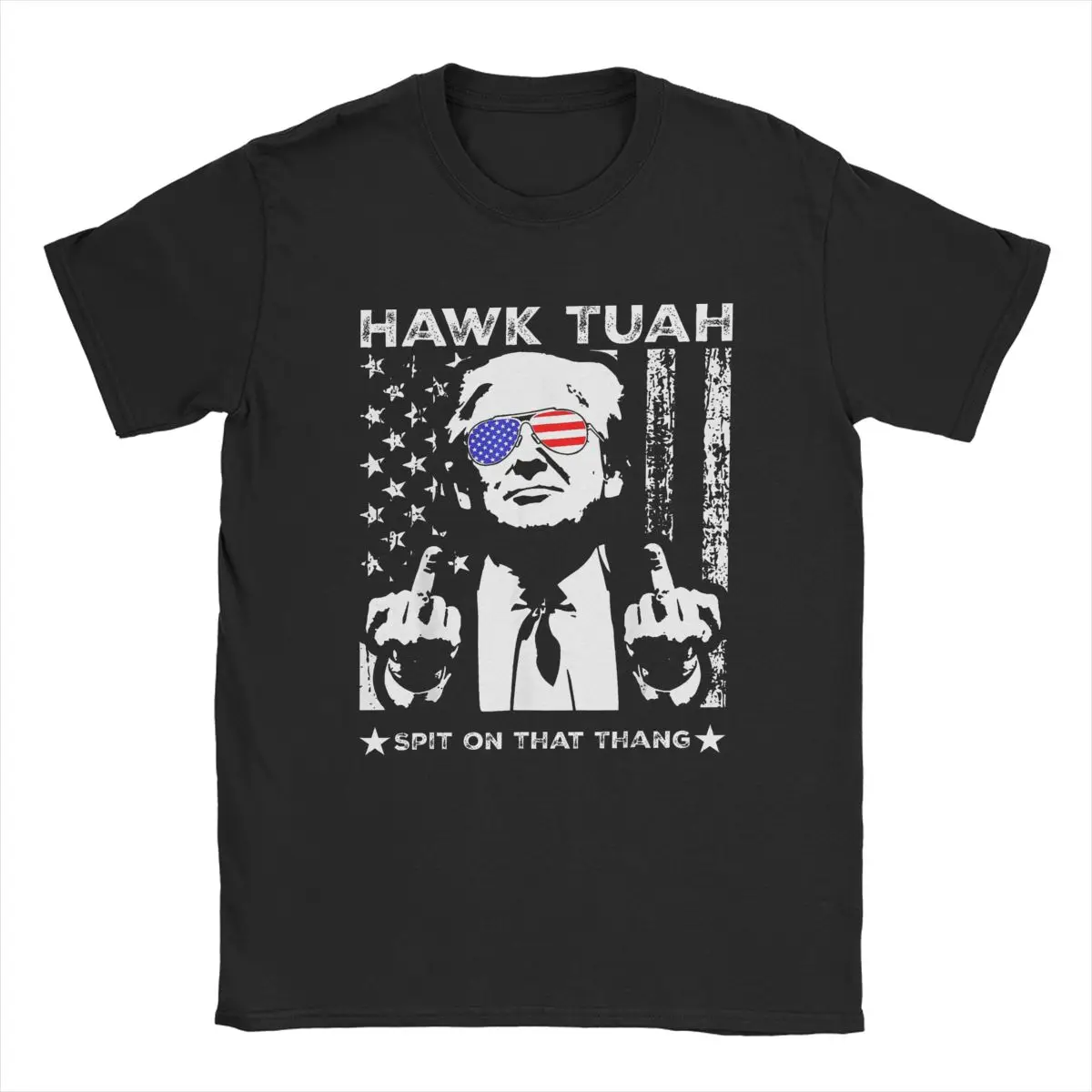 Vintage Donald Trump Hawk Tush Spit On That Thang T-Shirt Men O Neck Cotton T Shirt Election Parody Short Sleeve Tees Gift merch