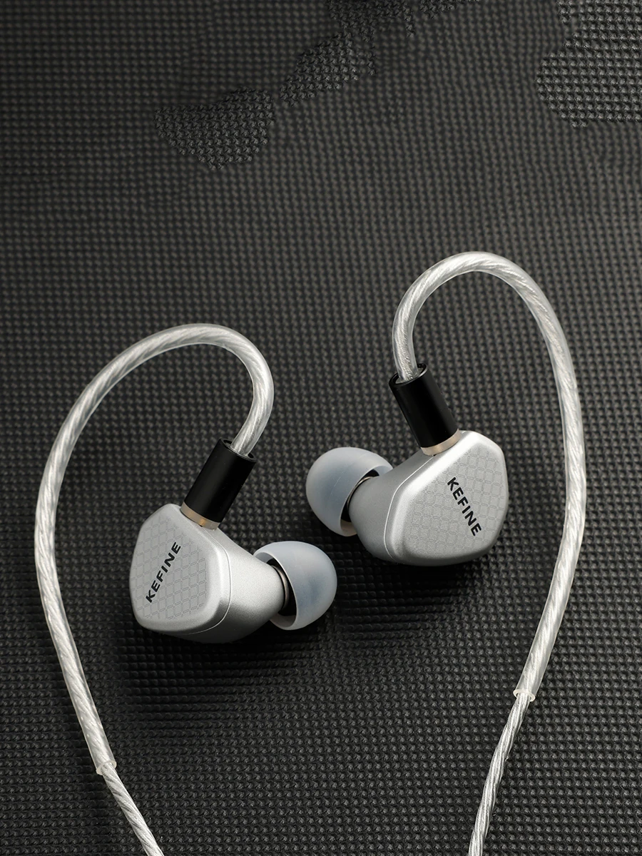 Angelears Kefine Klean SV Écouteurs intra-auriculaires Hi-Fi avec diaphragme DLC de 10 mm, transducteur dynamique, embouts et câble SPC