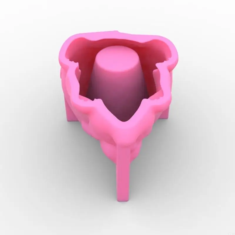 C71E Silicone Mold 3D Bấu hoa dễ thương Pot Mold DIY Handmade Craft Home Trang trí