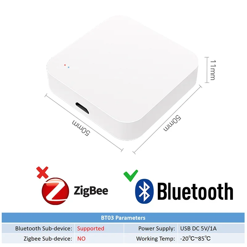 Tuya Smart Gateway Hub Bluetooth-compatibile per Smart Home Work con Alexa Google Home non supporta il protocollo Zigbee