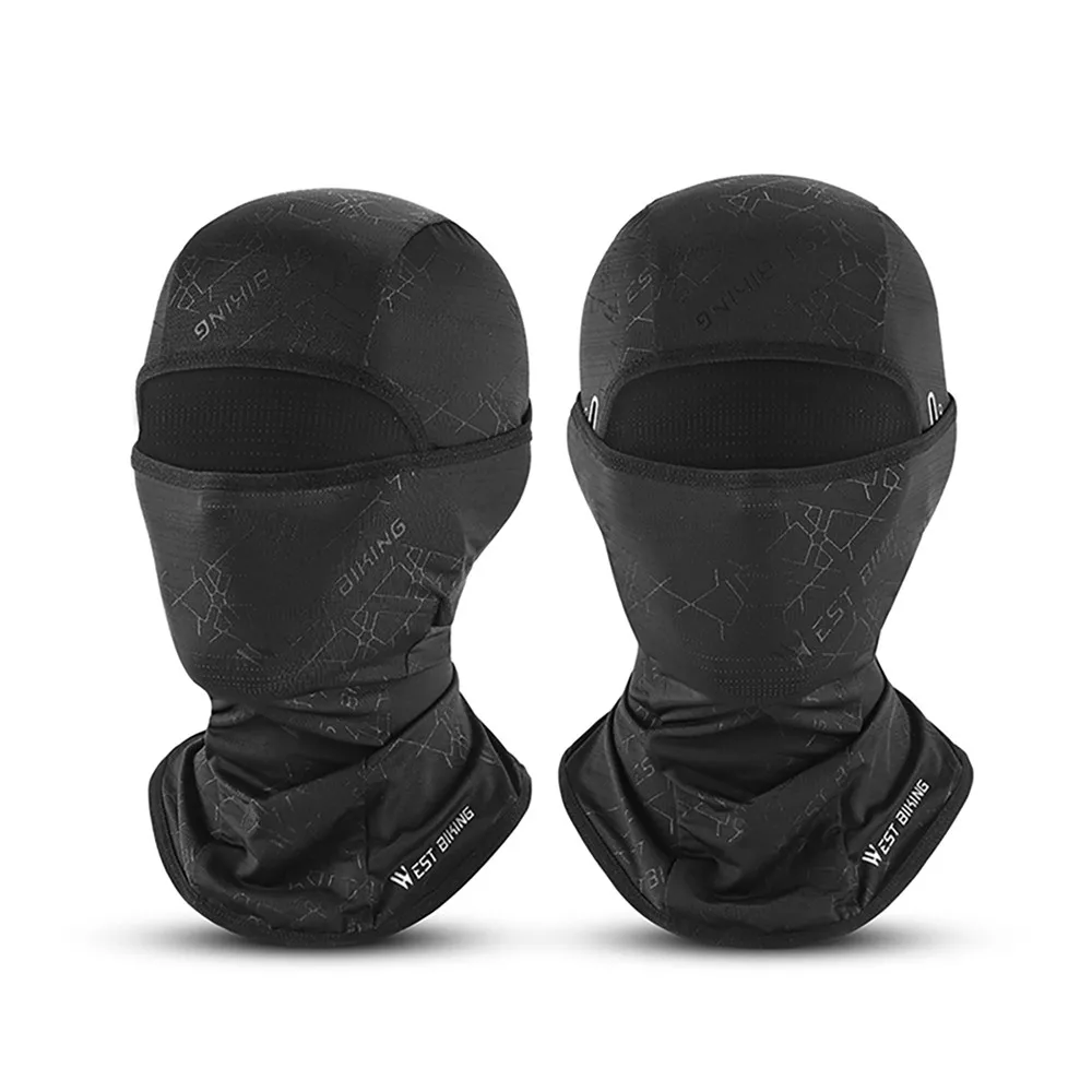 AliExpress West Biking WEST BIKING Ice Silk Cycling Mask Anti-UV Breathable Summer Cool Bicycle Headgear Neck Protector Helmet Liner With Glasses Holes