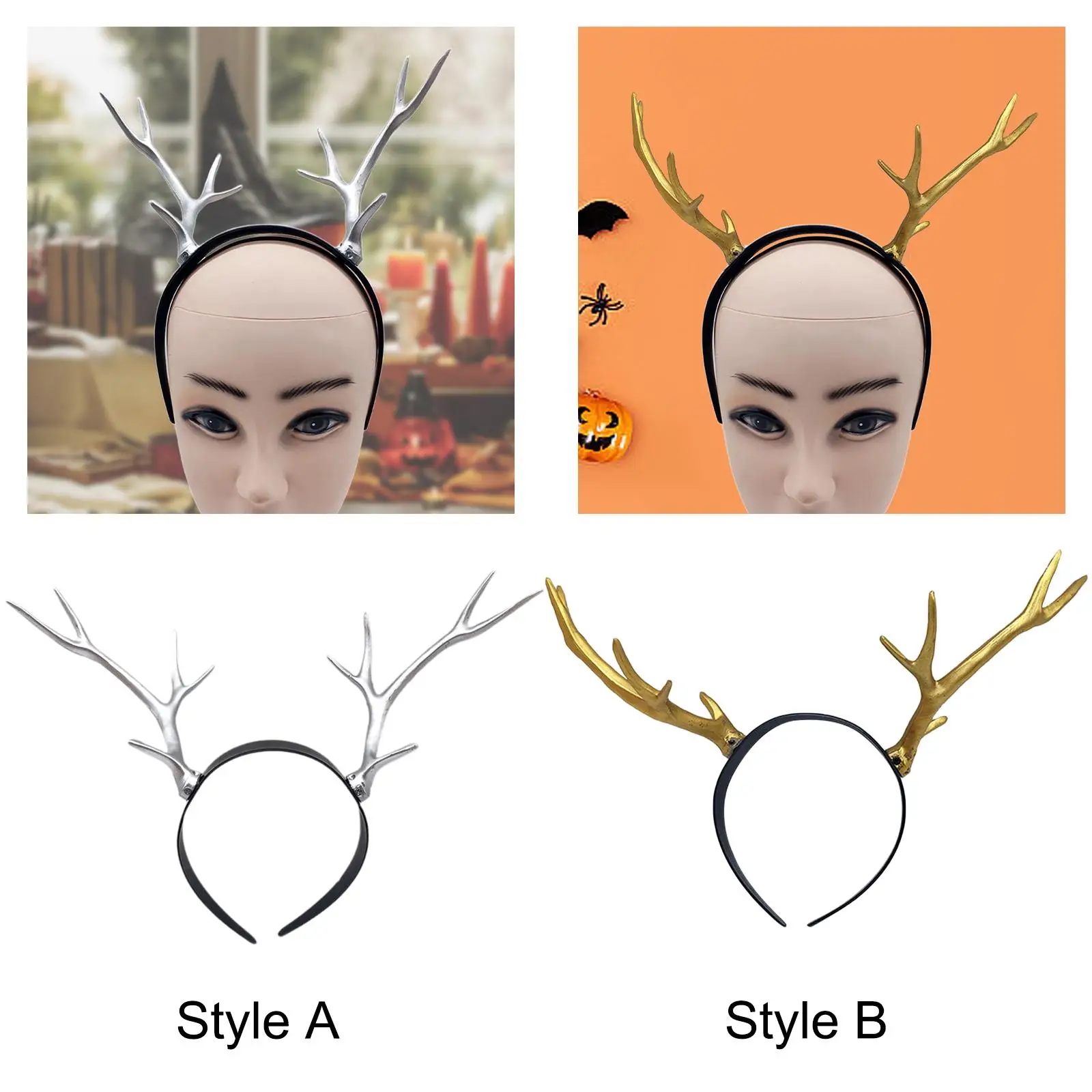 Christmas Party Headband Headpiece Decoration Festival Headband Reindeer Hair Hoop Christmas Headwear for Women Girls Birthdays