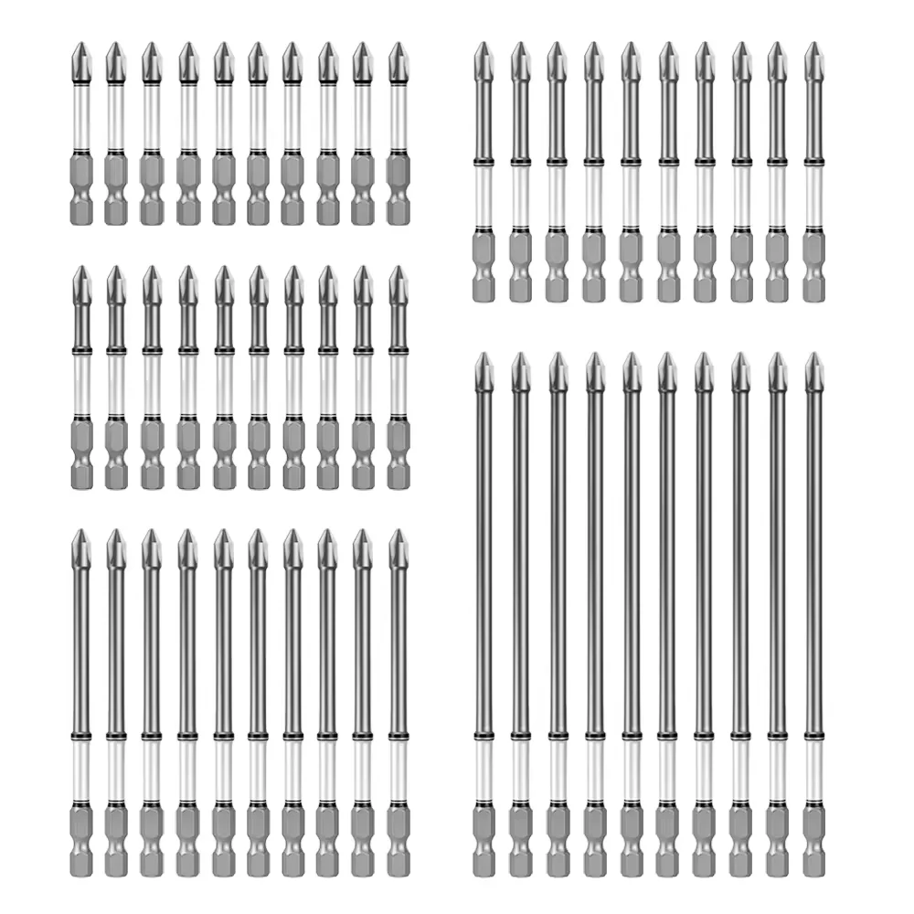 

10Pcs 50/65/75/100/150mm PH2 Cross Screwdriver Set S2 Steel with Magnetic Tip for Power Screwdriver Drill Impact Driver