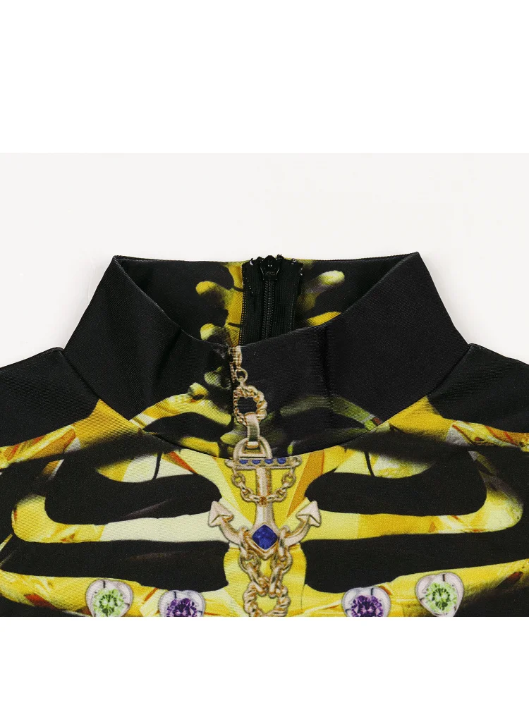 ثلاثية الأبعاد لوهوين الهيكل العظمي طباعة ارتداءها تأثيري حلي الكبار الاسمية أداء الزي مادة البوليستر ملابس عرقية أصيلة