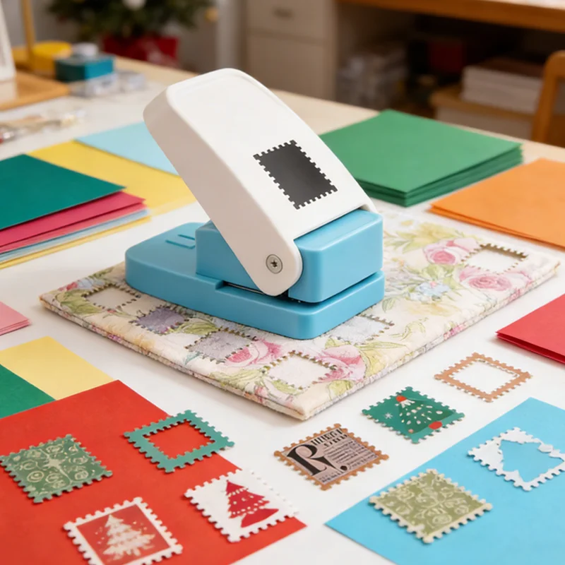 Creative Journal Hole Punch Stamp Embossing Tool One Piece Scrapbooking Crafting DIY Supplies Gift for Albums
