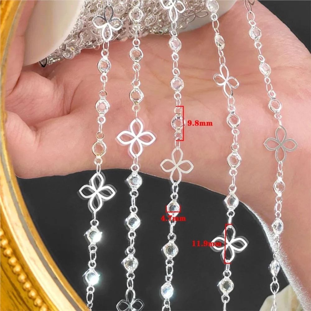 1meter Hollow Flower Brass Chain Gun Black Link For Jewelry Making Necklace Bracelets Chain Jewelry Making Supplies Accessories