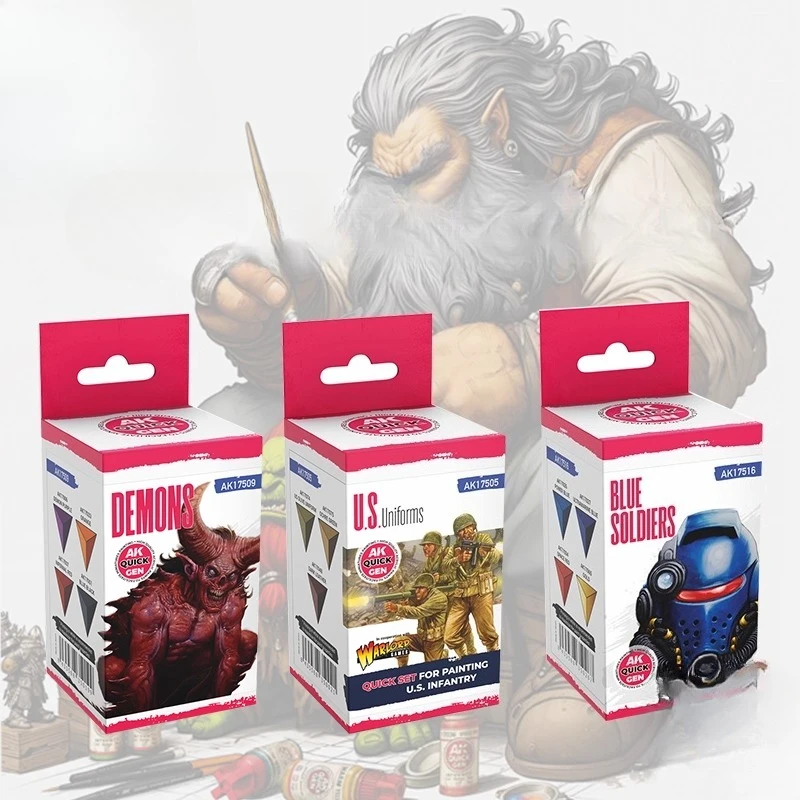 18ml/3 Colors 4-color Model Paint Set Handmade DIY Making Figurine Statues Vehicle Model Auxiliary Raw Materials Paint Sets