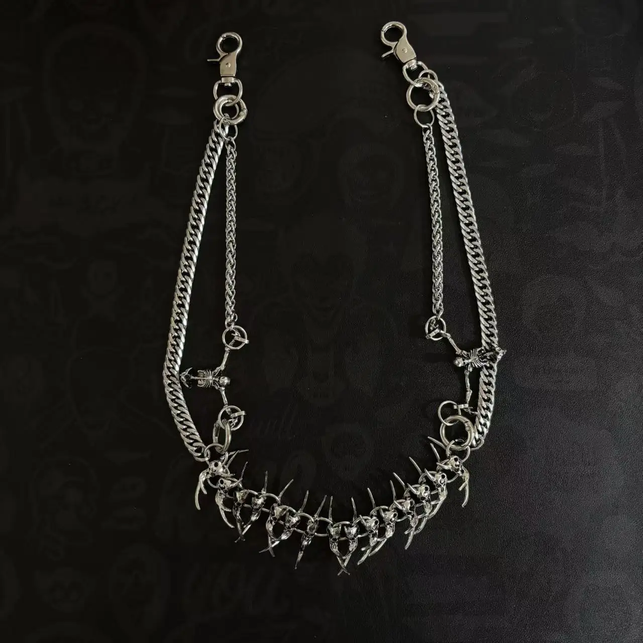 Punk Gothic Style Detachable Skull Pant Chain, Punk Rock Hip-Hop Street Fashion Waist Chain
