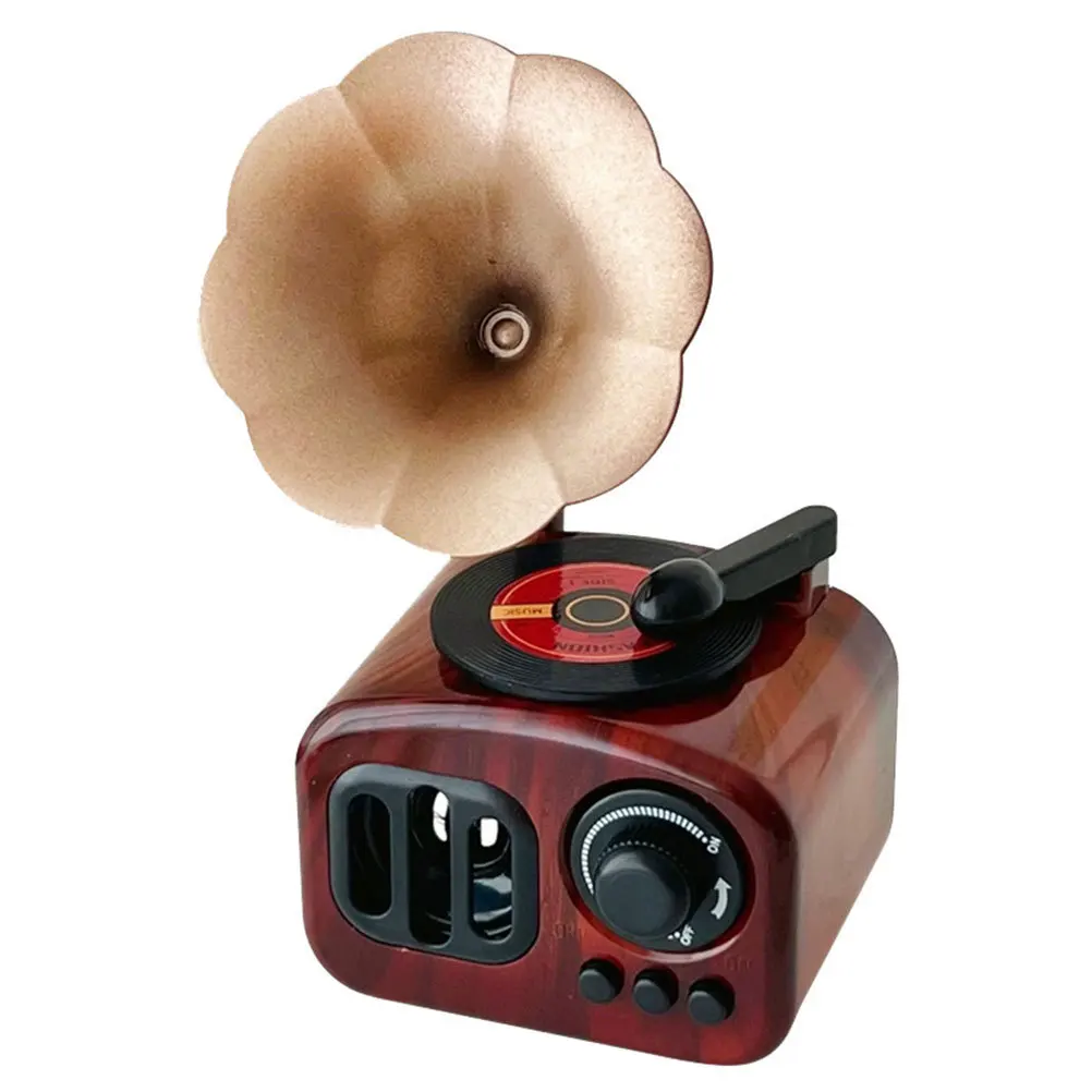 Musical Gramophone Box Decorative Home Gramophone Decor Art For Living Room Dorm Desk Office Plastic Wear Resistant