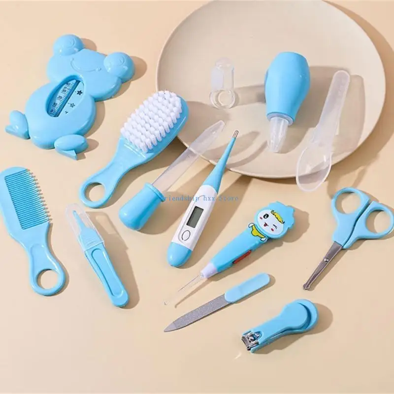 

F1CB 13Pcs Baby Health Care Infant Nails Trimmer Hair Comb Grooming Brush Newborn Feeder Toddlers Care Essential Product