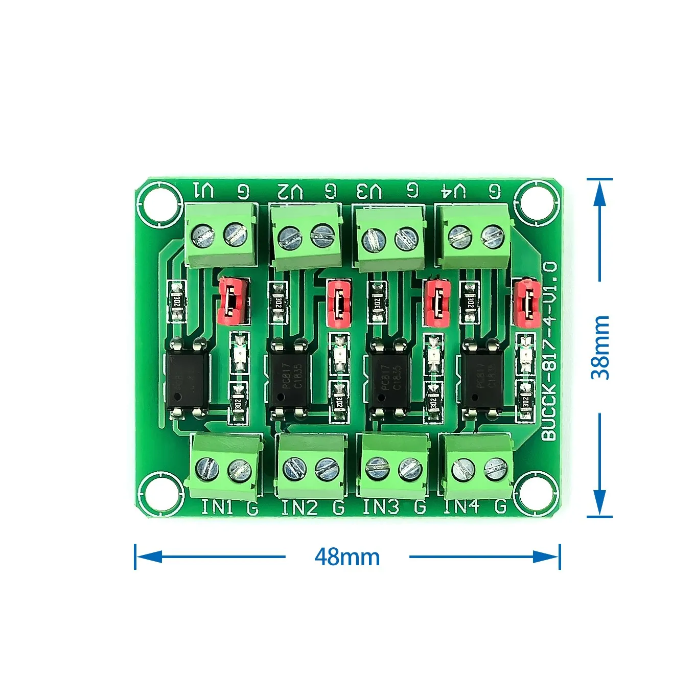 PC817 1 2 4 8-kanałowa płytka izolacyjna transoptora Moduł adaptera konwertera napięcia Sterownik 3,6-30 V Fotoelektryczny moduł izolowany