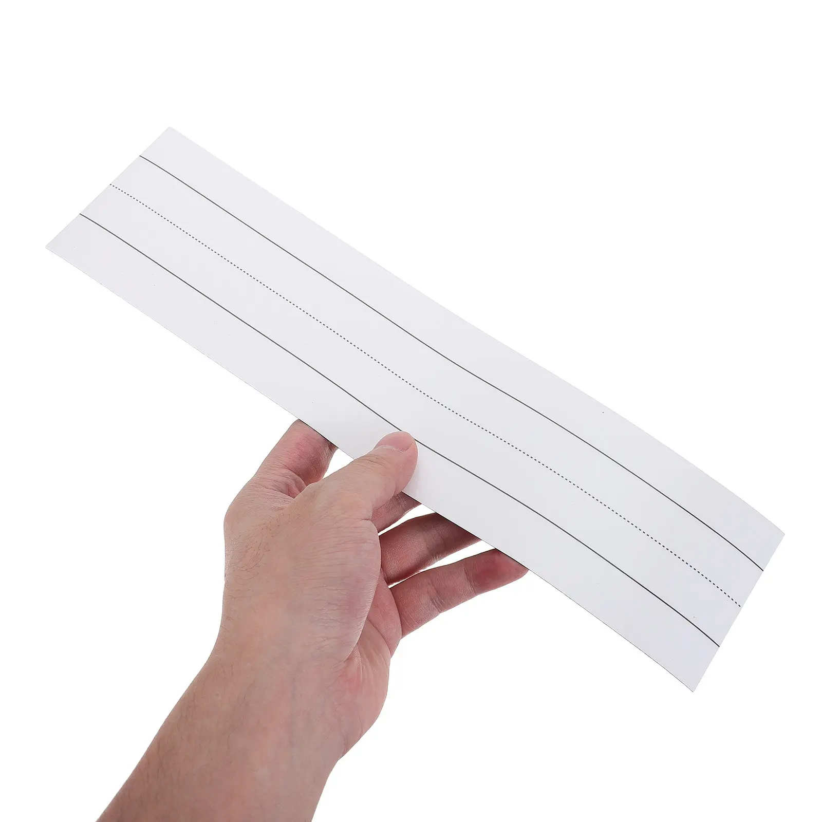 10Pcs Magnetic Dry Erase Lined Sentence Strips Reusable Writable Teaching Strips for Classroom Sentence Practice Writing