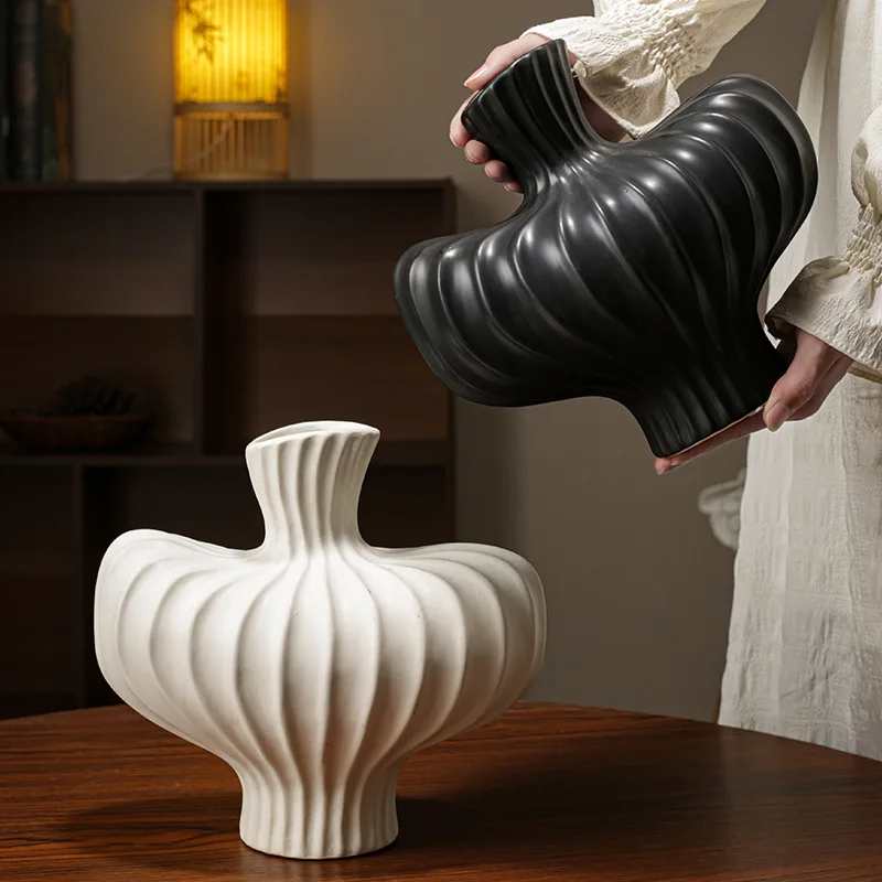 Креативная простая керамическая ваза, орнамент, свет, роскошная ниша, гостиная, вход, ТВ-шкаф, обеденный боковой шкаф, украшение