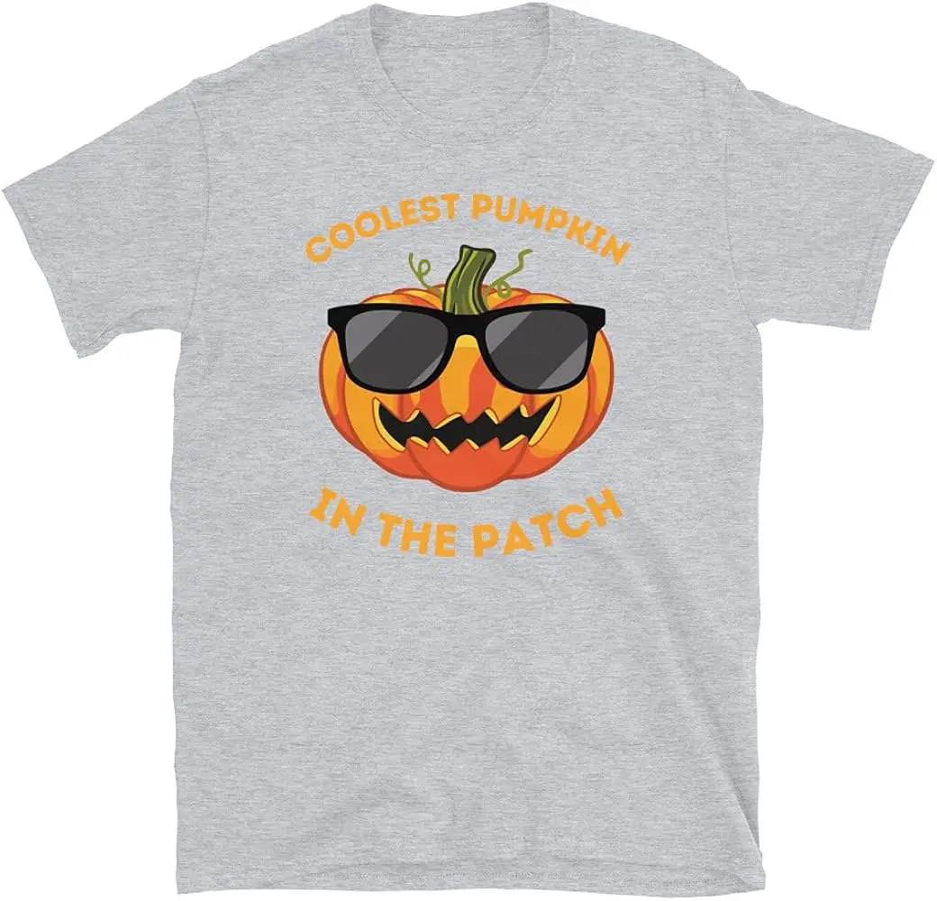 Coolest Pumpkin in The Patch Halloween Jack-o-Lantern T-Shirt  Anime Graphic T-shirts for Unisex Summer Short Sleeve