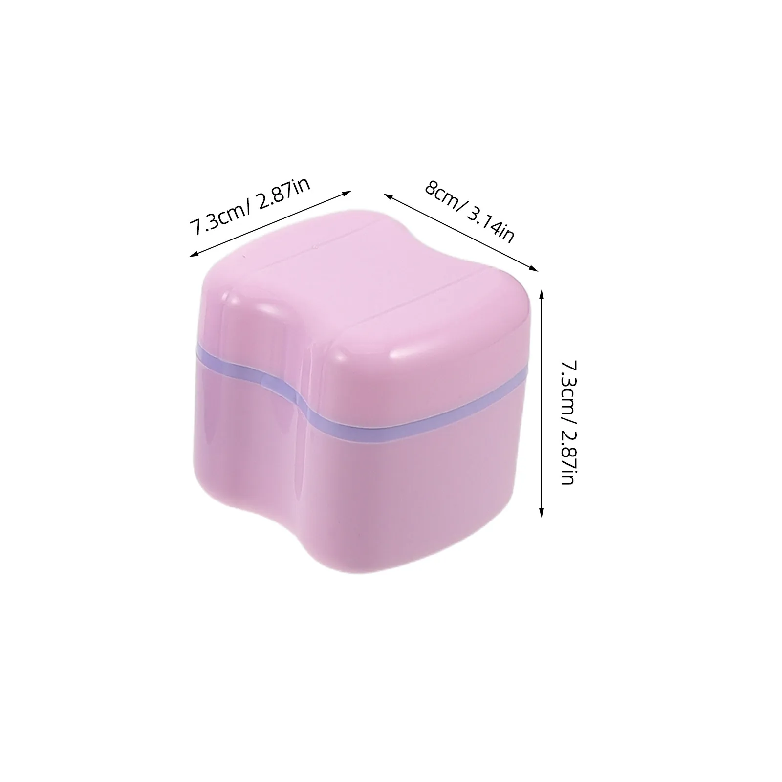 4Pcs Denture Storage Organizer Plastic Retainer Case Leakproof Snap Closure Portable False Teeth Cleaning Box Travel Dental
